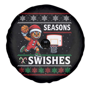 Seasons Swishes Spare Tire Cover Funny Gingerbread Basketball Christmas Gift TS12 Print Your Wear