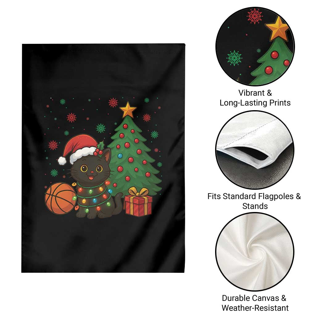 Funny Christmas Black Cat Garden Flag Gift For Cat Lover TS12 Print Your Wear