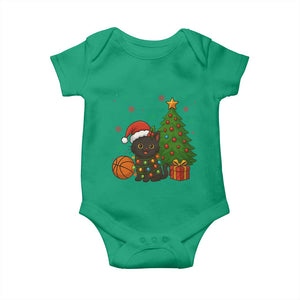 Funny Christmas Black Cat Baby Onesie Gift For Cat Lover TS12 Irish Green Print Your Wear