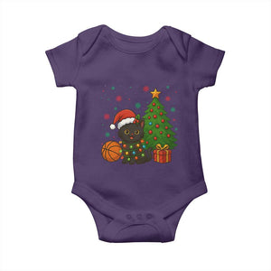 Funny Christmas Black Cat Baby Onesie Gift For Cat Lover TS12 Purple Print Your Wear