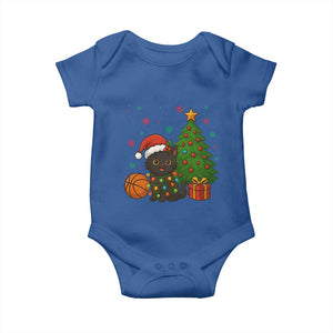 Funny Christmas Black Cat Baby Onesie Gift For Cat Lover TS12 Royal Blue Print Your Wear