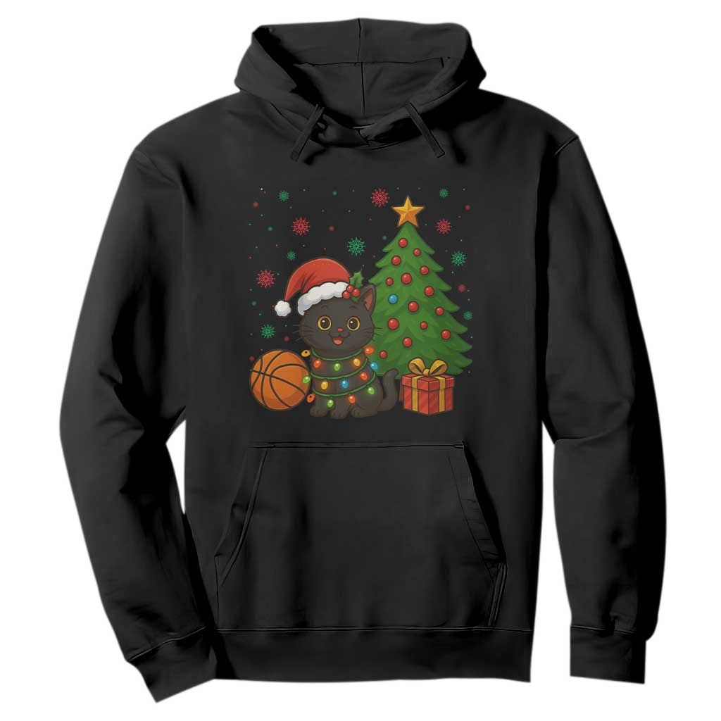 Funny Christmas Black Cat Hoodie Gift For Cat Lover TS12 Black Print Your Wear