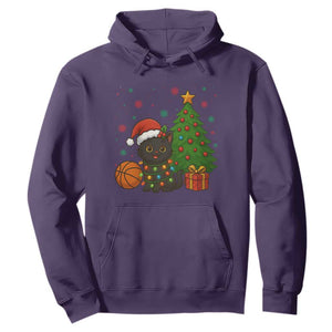 Funny Christmas Black Cat Hoodie Gift For Cat Lover TS12 Purple Print Your Wear