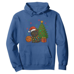 Funny Christmas Black Cat Hoodie Gift For Cat Lover TS12 Royal Blue Print Your Wear