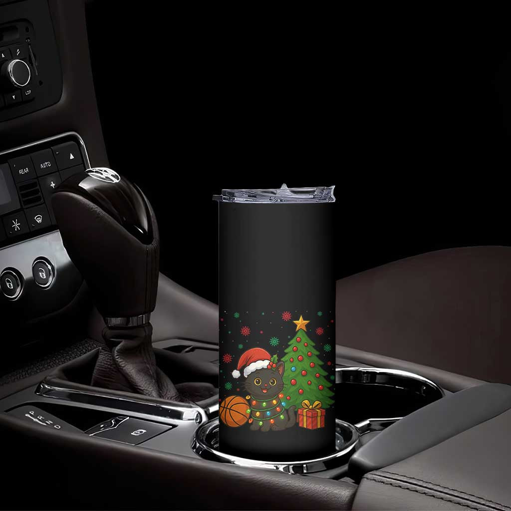 Funny Christmas Black Cat Skinny Tumbler Gift For Cat Lover TS12 Print Your Wear