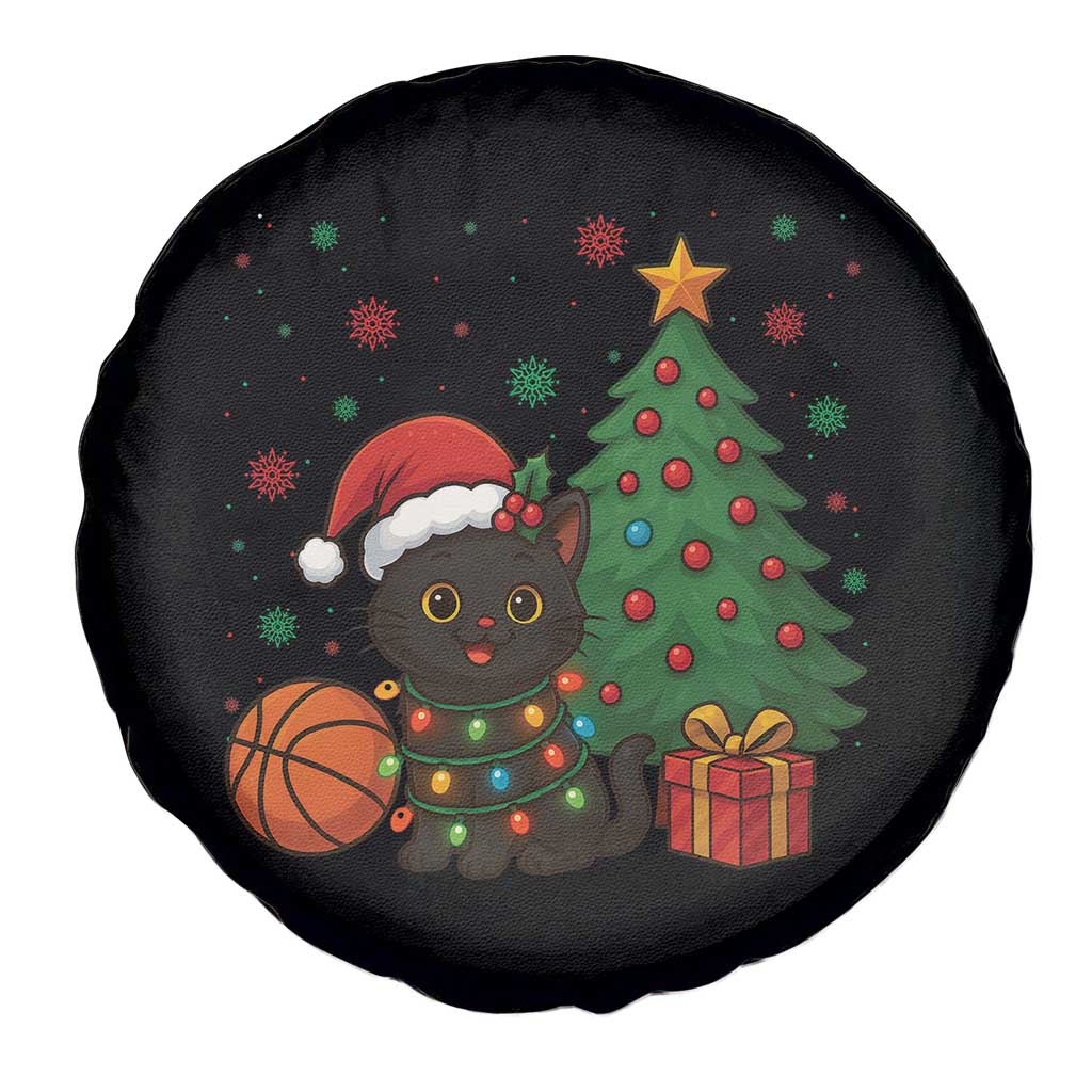 Funny Christmas Black Cat Spare Tire Cover Gift For Cat Lover TS12 Print Your Wear