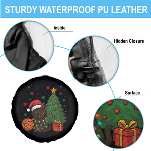 Funny Christmas Black Cat Spare Tire Cover Gift For Cat Lover TS12 Print Your Wear