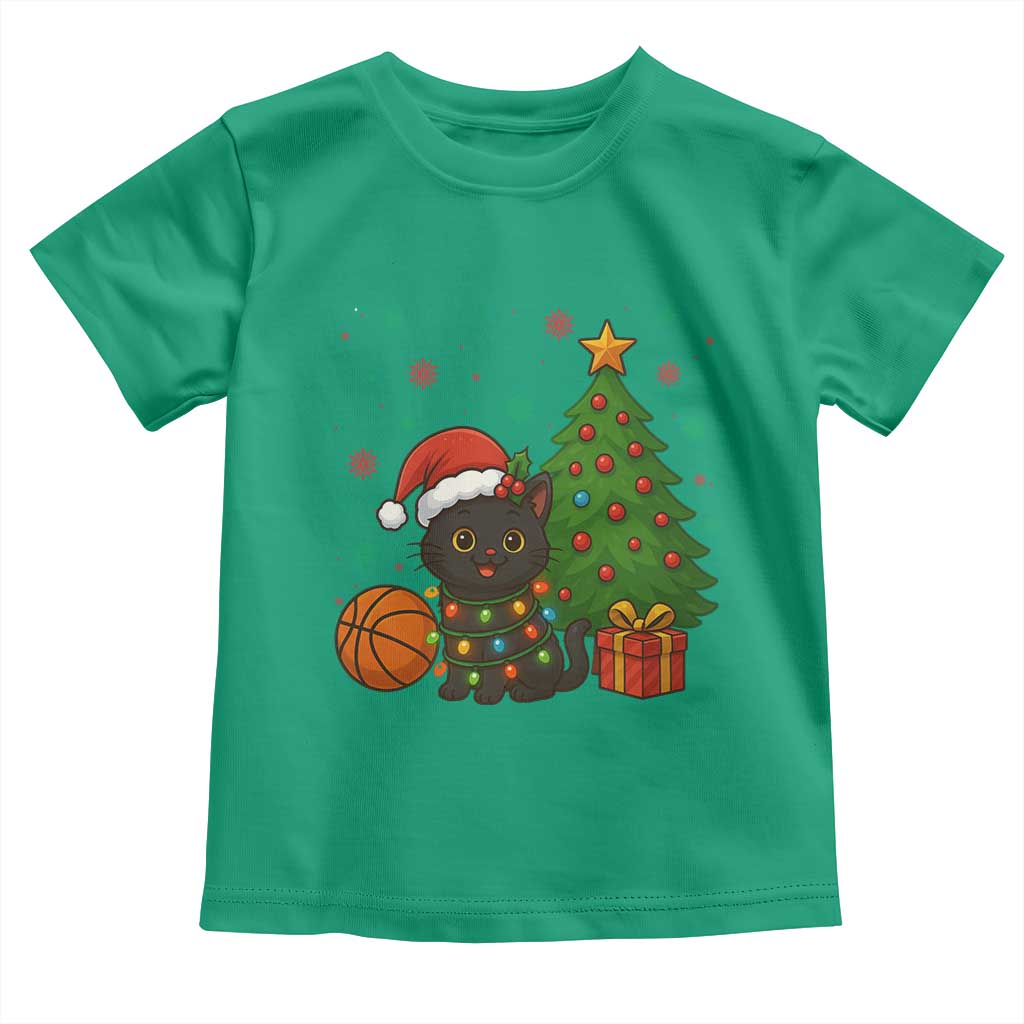 Funny Christmas Black Cat Toddler T Shirt Gift For Cat Lover TS12 Irish Green Print Your Wear