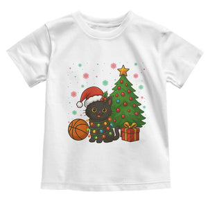 Funny Christmas Black Cat Toddler T Shirt Gift For Cat Lover TS12 White Print Your Wear