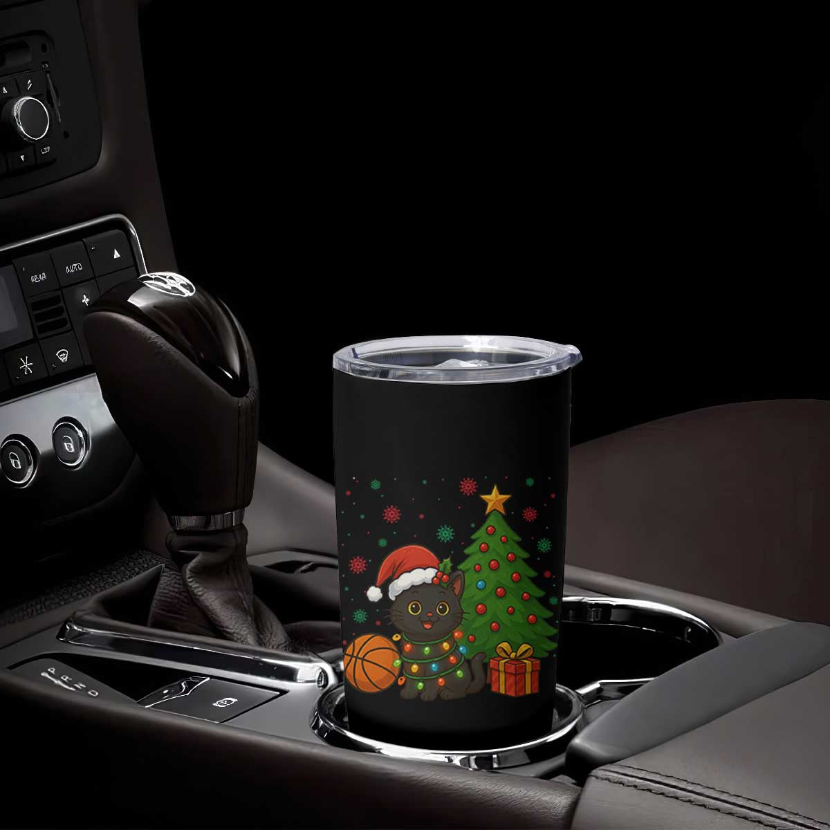 Funny Christmas Black Cat Tumbler Cup Gift For Cat Lover TS12 Print Your Wear