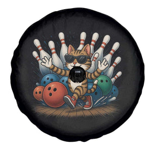 Funny Bowler Gift Spare Tire Cover Bowling Cat With Sunglasses TS12 Print Your Wear