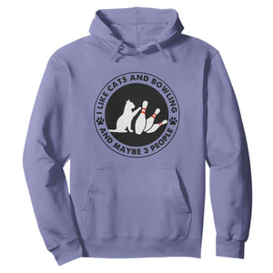 I Like Cats And Bowling And Maybe 3 People Hoodie Funny Cat Lovers TS12 Violet Print Your Wear