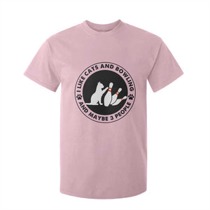 I Like Cats And Bowling And Maybe 3 People T Shirt For Kid Funny Cat Lovers TS12 Light Pink Print Your Wear
