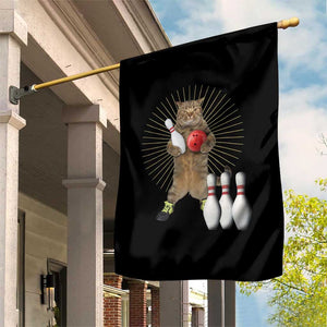 Funny Cat Bowling Meme Garden Flag Gift For Bowlers - Print Your Wear