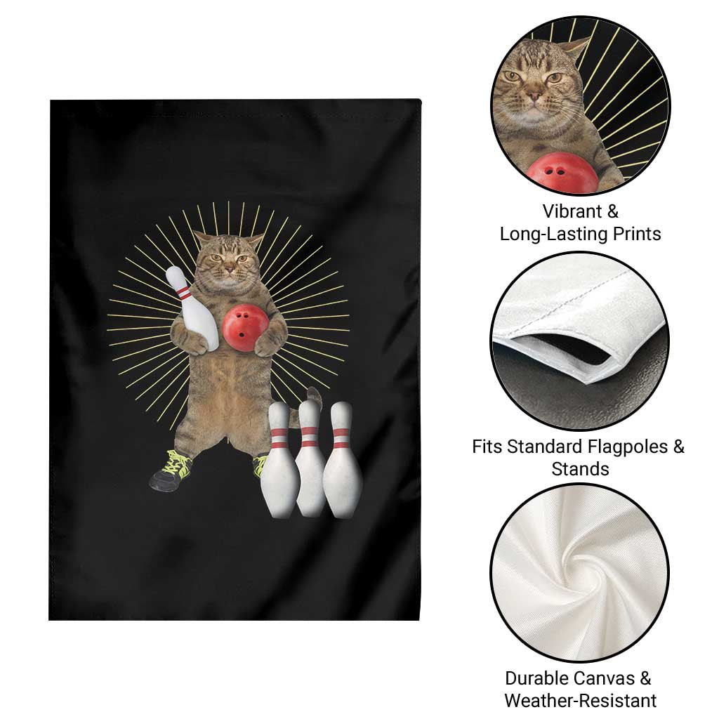 Funny Cat Bowling Meme Garden Flag Gift For Bowlers TS12 Print Your Wear