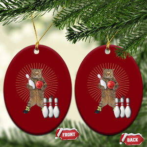 Funny Cat Bowling Meme Ceramic Ornament Gift For Bowlers TS12 Print Your Wear