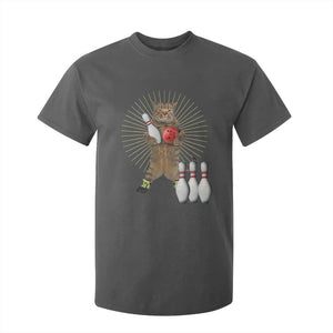 Funny Cat Bowling Meme T Shirt For Kid Gift For Bowlers TS12 Dark Heather Print Your Wear