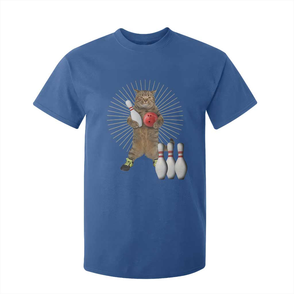 Funny Cat Bowling Meme T Shirt For Kid Gift For Bowlers TS12 Royal Blue Print Your Wear