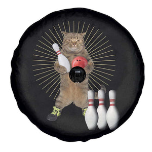 Funny Cat Bowling Meme Spare Tire Cover Gift For Bowlers TS12 Print Your Wear