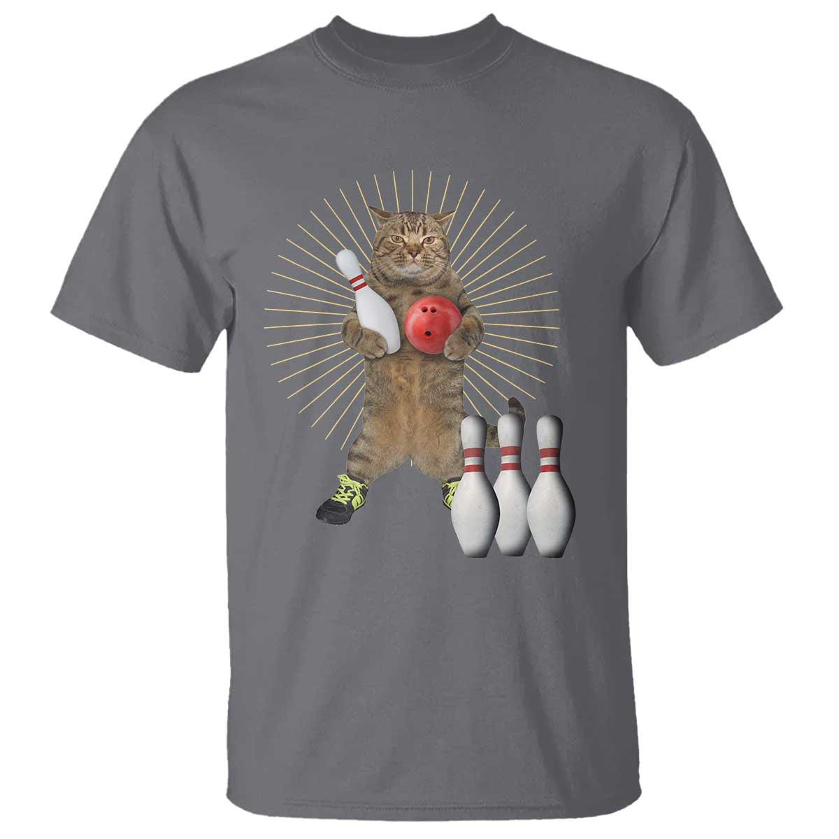 Funny Cat Bowling Meme T Shirt Gift For Bowlers TS12 Charcoal Print Your Wear