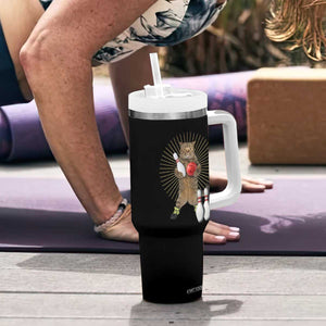 Funny Cat Bowling Meme Tumbler With Handle Gift For Bowlers TS12 Print Your Wear