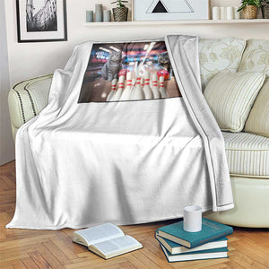 Funny Cats Bowling Battle Throw Blanket Gift For Cat Lovers - Print Your Wear
