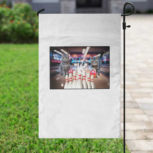 Funny Cats Bowling Battle Garden Flag Gift For Cat Lovers - Print Your Wear