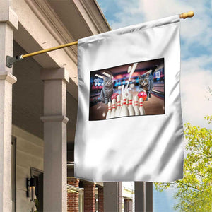 Funny Cats Bowling Battle Garden Flag Gift For Cat Lovers - Print Your Wear