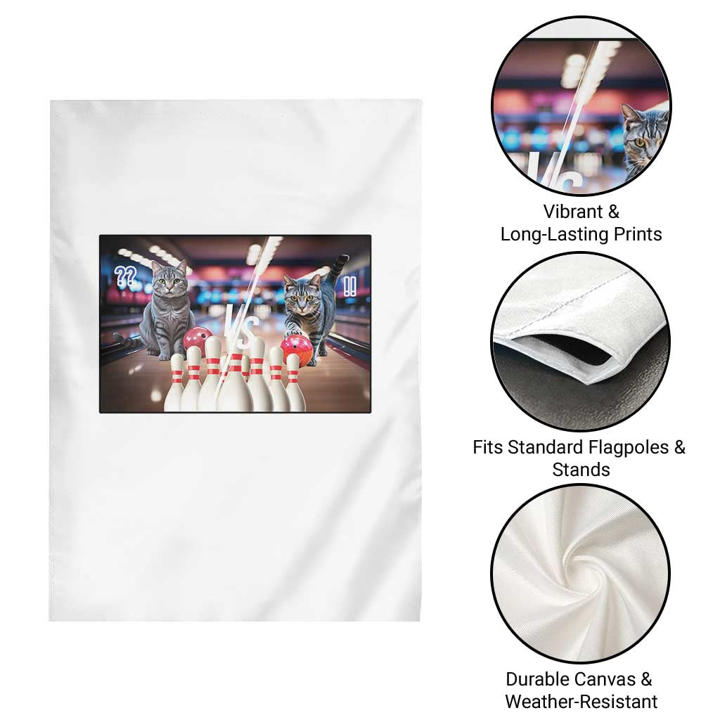 Funny Cats Bowling Battle Garden Flag Gift For Cat Lovers TS12 Print Your Wear