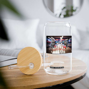Funny Cats Bowling Battle Glass Can Gift For Cat Lovers TS12 Print Your Wear