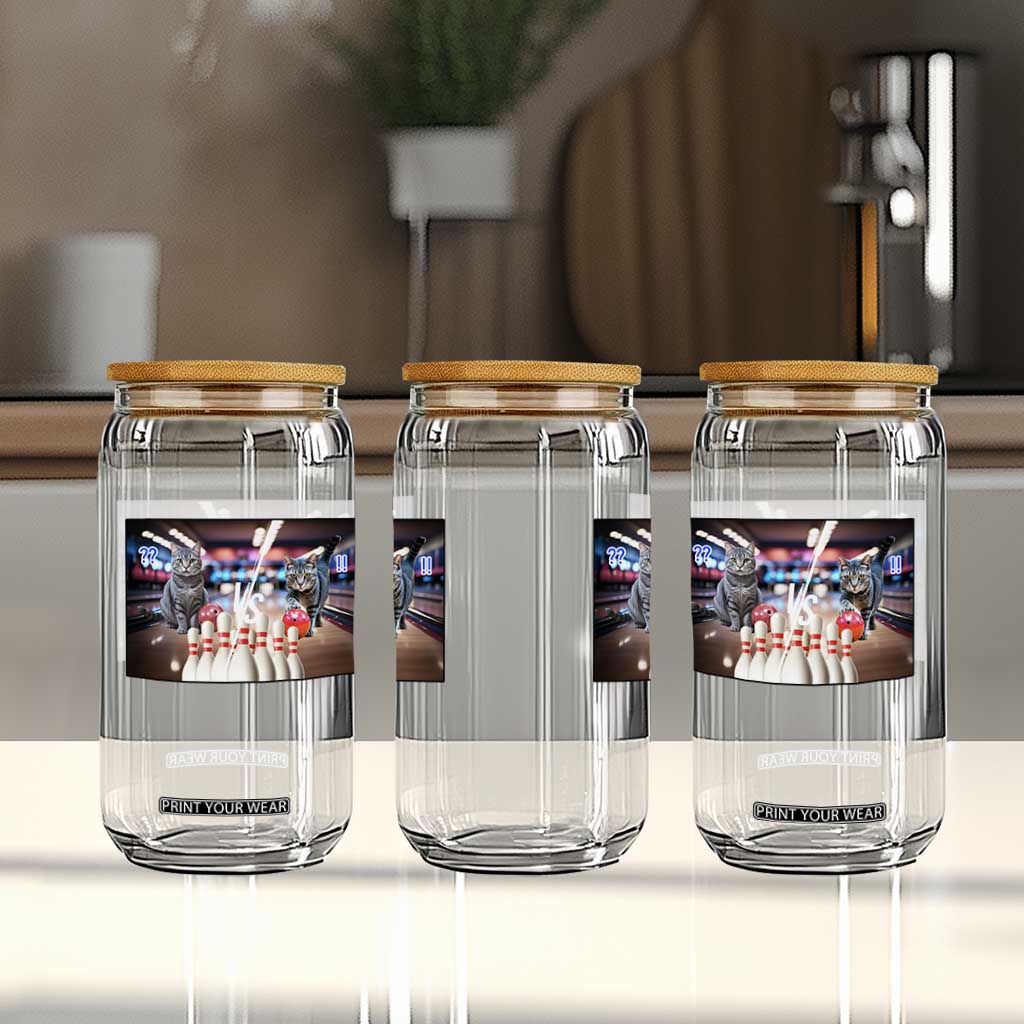 Funny Cats Bowling Battle Glass Can Gift For Cat Lovers TS12 Print Your Wear