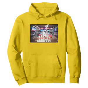 Funny Cats Bowling Battle Hoodie Gift For Cat Lovers TS12 Daisy Print Your Wear