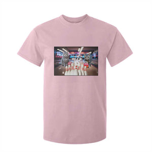 Funny Cats Bowling Battle T Shirt For Kid Gift For Cat Lovers TS12 Light Pink Print Your Wear