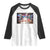 Funny Cats Bowling Battle Raglan Shirt Gift For Cat Lovers TS12 White Black Print Your Wear