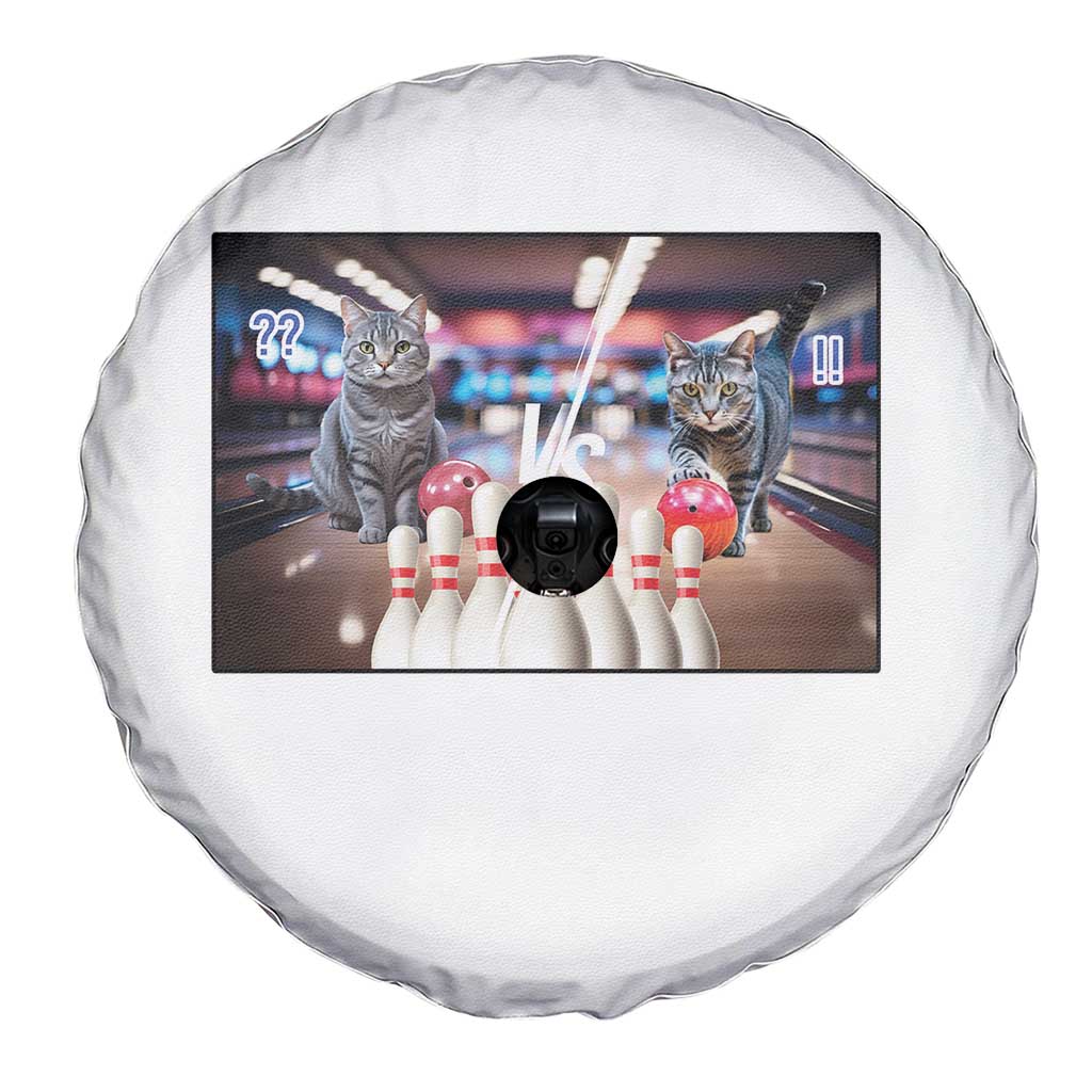 Funny Cats Bowling Battle Spare Tire Cover Gift For Cat Lovers TS12 Print Your Wear
