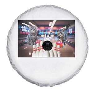 Funny Cats Bowling Battle Spare Tire Cover Gift For Cat Lovers TS12 Print Your Wear