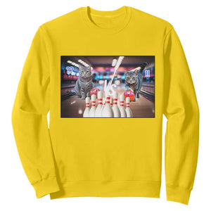 Funny Cats Bowling Battle Sweatshirt Gift For Cat Lovers TS12 Daisy Print Your Wear