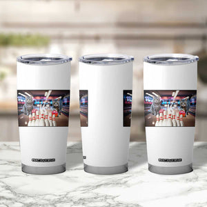 Funny Cats Bowling Battle Tumbler Cup Gift For Cat Lovers TS12 Print Your Wear
