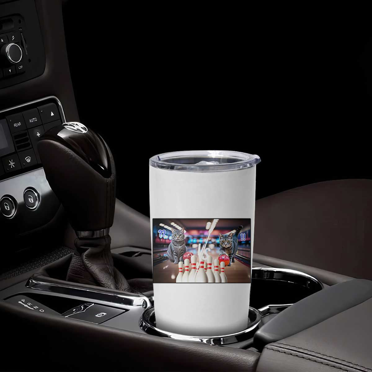 Funny Cats Bowling Battle Tumbler Cup Gift For Cat Lovers TS12 Print Your Wear