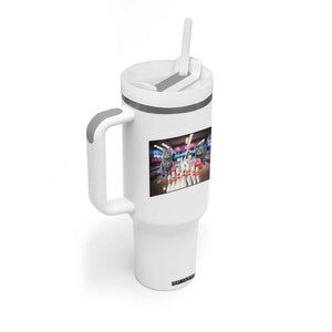 Funny Cats Bowling Battle Tumbler With Handle Gift For Cat Lovers TS12 Print Your Wear