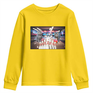 Funny Cats Bowling Battle Youth Sweatshirt Gift For Cat Lovers TS12 Daisy Print Your Wear
