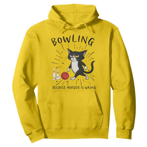 Bowling Because Murder Is Wrong Hoodie Funny Cat Lovers Gift TS12 Daisy Print Your Wear