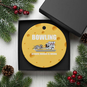 Funny Cat Ceramic Ornament Bowling Because Murder Is Wrong Gift TS12 1pc Yellow Cheese Print Your Wear