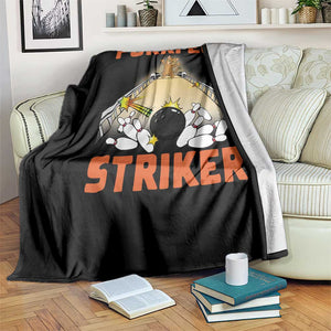 Funny Cat Bowling Gift Throw Blanket Purrfect Striker TS12 Print Your Wear