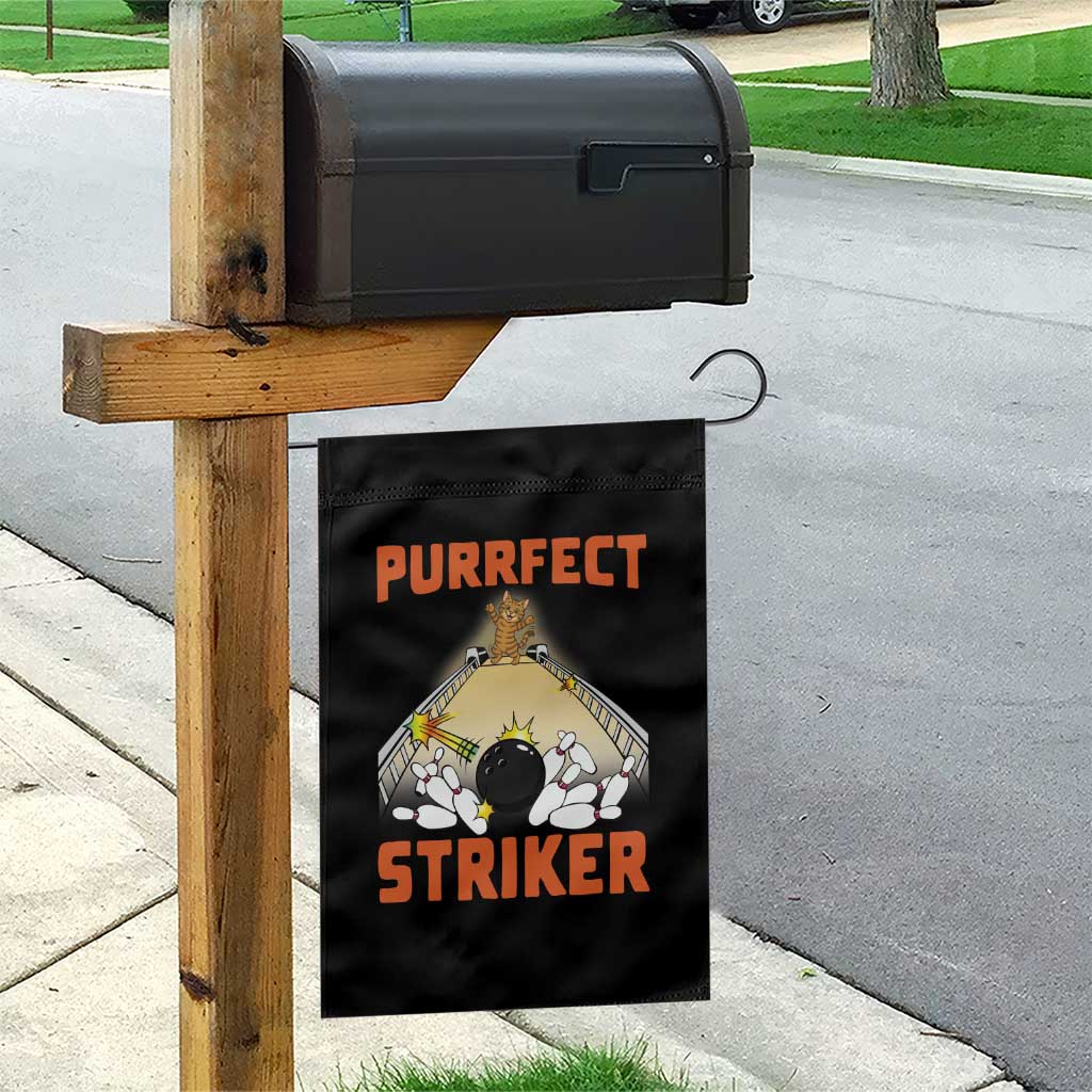 Funny Cat Bowling Gift Garden Flag Purrfect Striker TS12 Print Your Wear