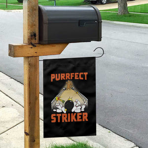 Funny Cat Bowling Gift Garden Flag Purrfect Striker - Print Your Wear