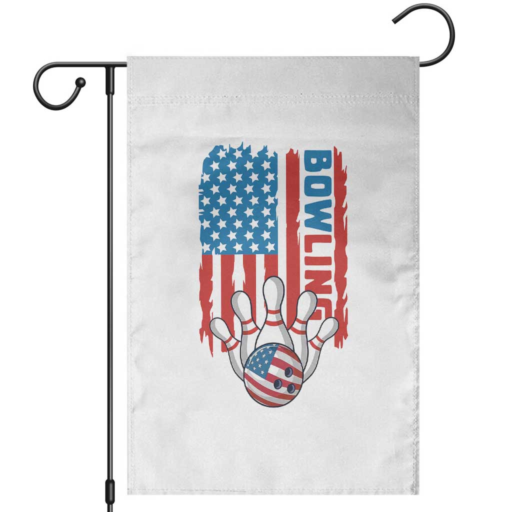 American Flag Patriotic Bowling Garden Flag Bowler Gift TS12 White Print Your Wear