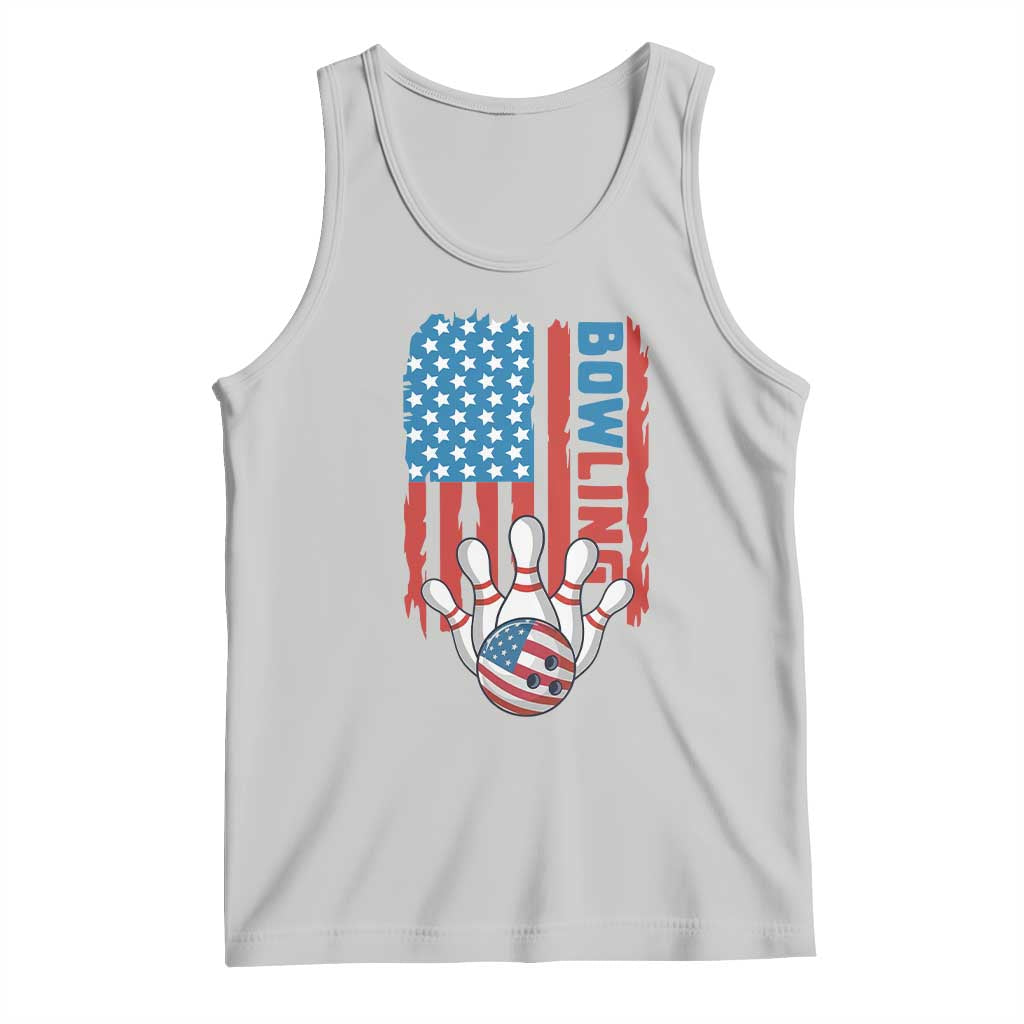American Flag Patriotic Bowling Tank Top Bowler Gift TS12 Ash Print Your Wear