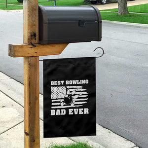 Best Bowling Dad Ever Garden Flag American Flag Patriotic Bowler Gift - Print Your Wear
