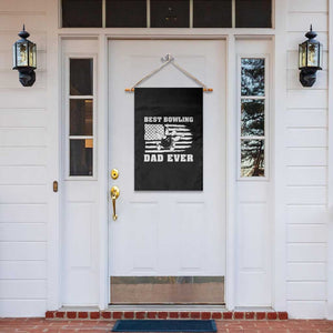 Best Bowling Dad Ever Garden Flag American Flag Patriotic Bowler Gift - Print Your Wear
